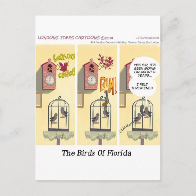 Funny Florida Stand Your Ground Birds Postcard (Front)