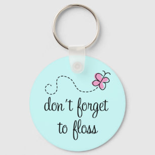 Funny Floss Dental Hygienist Keychain