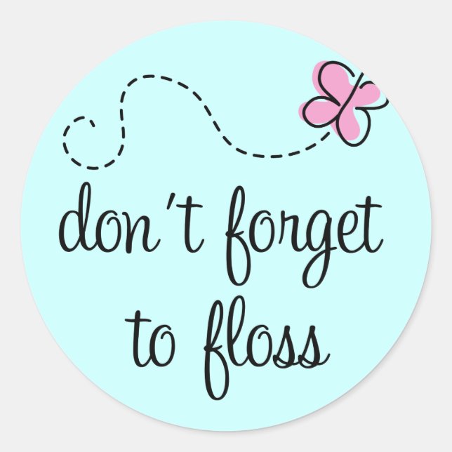 Funny Floss Dental Hygienist Sticker (Front)