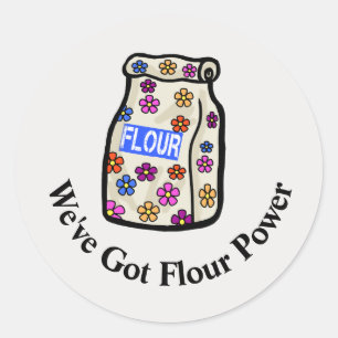 Funny Flour Power Baking Stickers