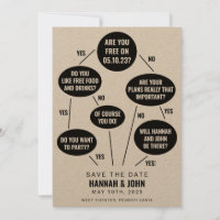 Funny Flow Chart Wedding Save the Date