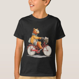 Funny Flower Bike Costume with Teddy Bear for Boys T-Shirt