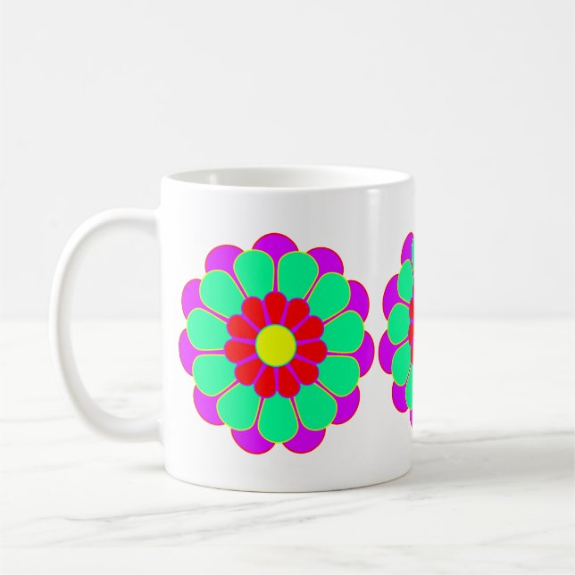 Funny Flower Power Bloom I Coffee Mug (Left)