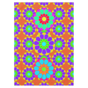 Funny Flower Power Bloom I II III Tablecloth