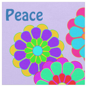 Funny Flower Power Bloom I II III + your idea Fabric
