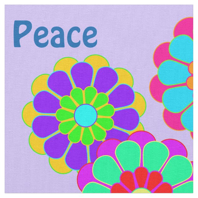 Funny Flower Power Bloom I II III + your idea Fabric (Close Up)
