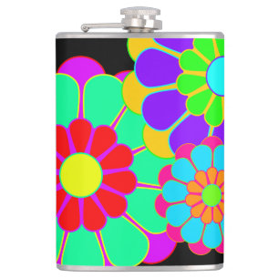 Funny Flower Power Bloom I II III + your idea Hip Flask