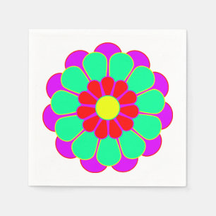 Funny Flower Power Bloom I Napkin