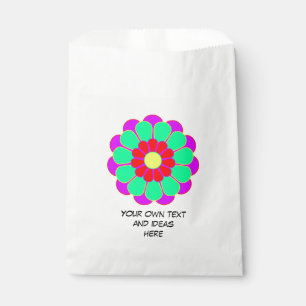 Funny Flower Power Bloom I + your backgr. & idea Favour Bags
