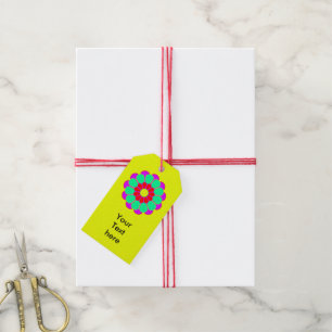 Funny Flower Power Bloom I + your text Gift Tags