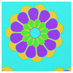 Funny Flower Power Bloom II + your backgr. & idea Fabric