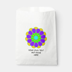 Funny Flower Power Bloom II + your backgr. & idea Favour Bags