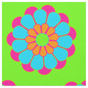 Funny Flower Power Bloom III + your backgr. & idea Fabric