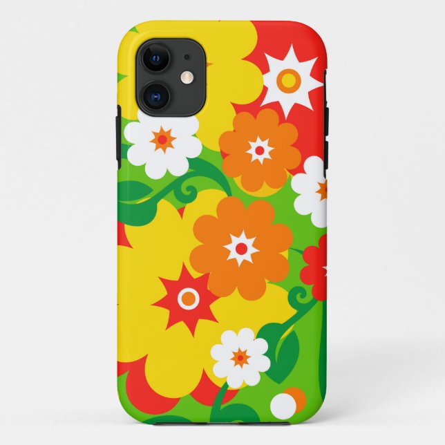 Funny Flower Power Wallpaper Case-Mate iPhone Case (Back)