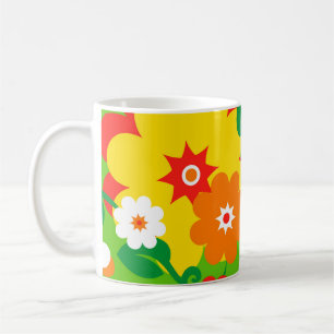 Funny Flower Power Wallpaper Coffee Mug