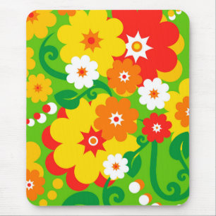 Funny Flower Power Wallpaper Mouse Mat