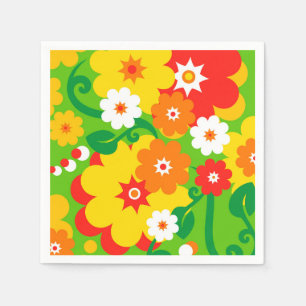 Funny Flower Power Wallpaper Napkin