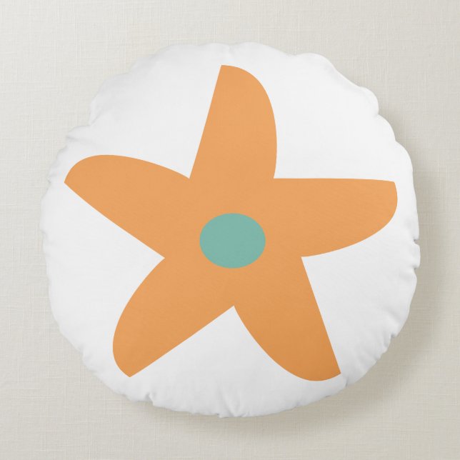 Funny Flower Throw Pillow (Front)