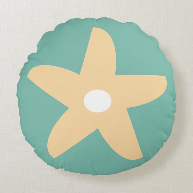 Funny Flower Throw Pillow (Front)