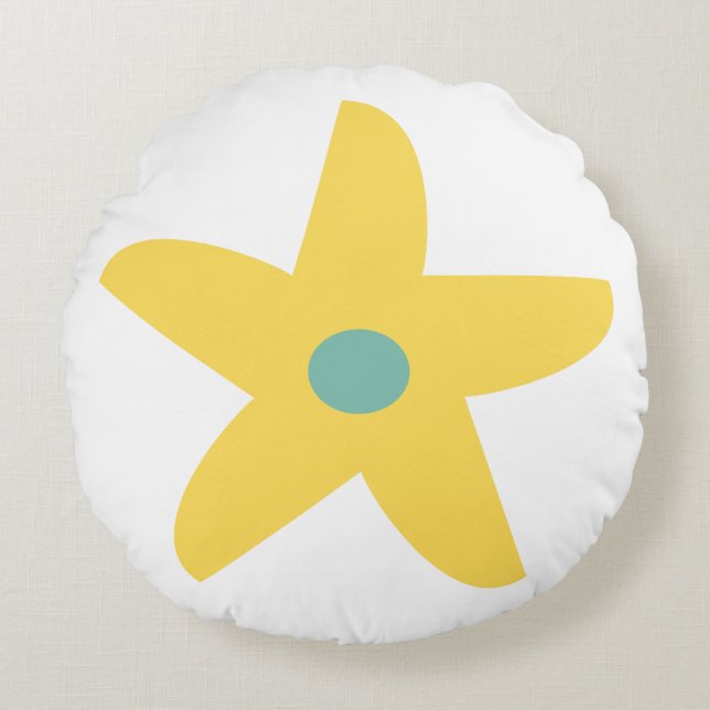 Funny Flower Throw Pillow (Front)