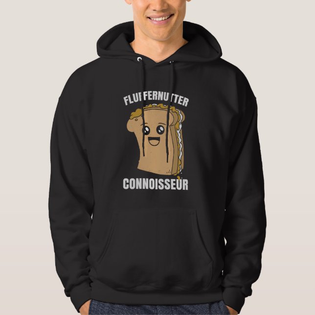 Funny Fluffernutter Connoisseur Peanut Butter Mars Hoodie (Front)