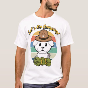 Funny fluffy dog wants to go camping T-Shirt