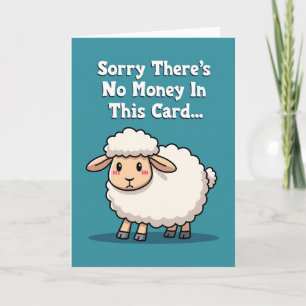 Funny Fluffy Sheep Birthday Card