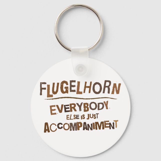 Funny Flugelhorn Key Ring (Front)