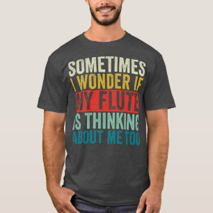 Funny Flute Retro Flautist Design T-Shirt