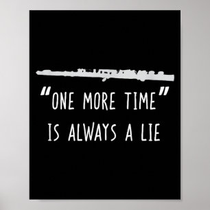 Funny Flute Shirt, One More Time Band Player Gift  Poster