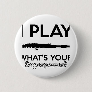 funny flutes design 6 cm round badge