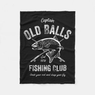 Funny Fly Fishing Birthday For Men's 50th Birthday Fleece Blanket