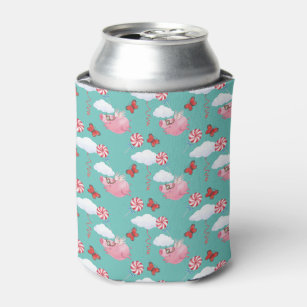 Funny Flying Pig Pattern Can Cooler