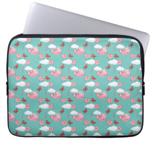 Funny Flying Pig Pattern Laptop Sleeve