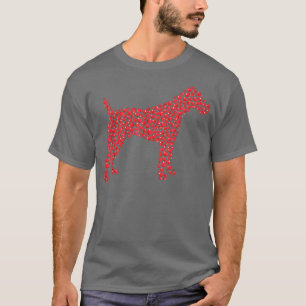 Funny Fo Terrier Dog Lover Heart Love Fo Terrier V T-Shirt