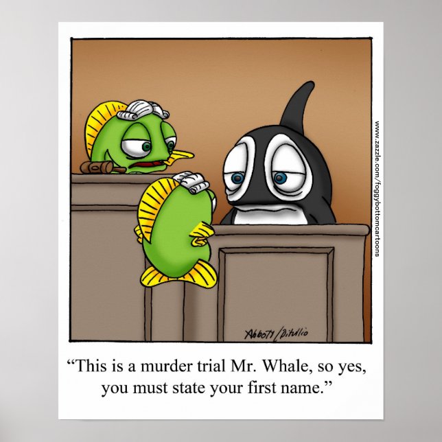 Funny "Foggy Bottom" Cartoon Poster (Front)