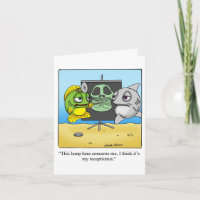 Funny "Foggy Bottom" Get Well Notecard