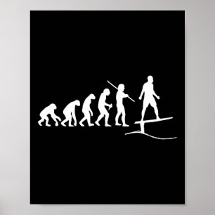 Funny Foils Surfing Boarding Evolution Wave Surf F Poster