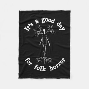 Funny Folk Horror Saying Ancient Pagan Symbol Cree Fleece Blanket