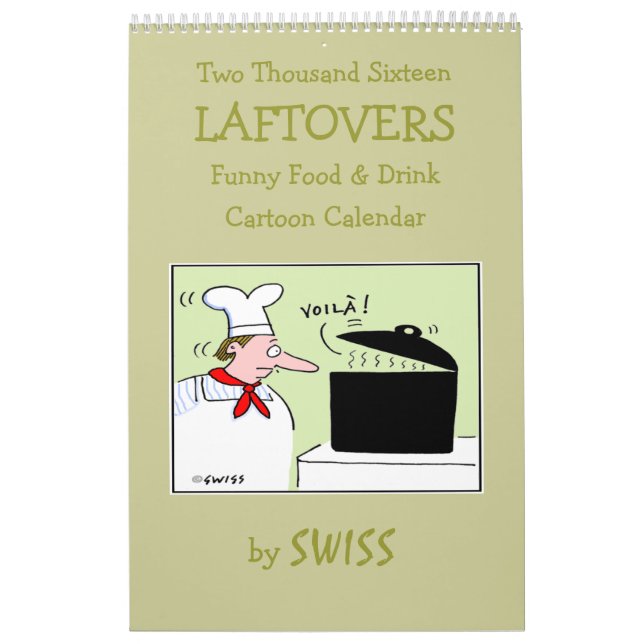 Funny Food Cartoon Kitchen Calendar for Foodies (Cover)