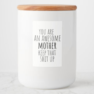funny food container gift for mom 2025  food label