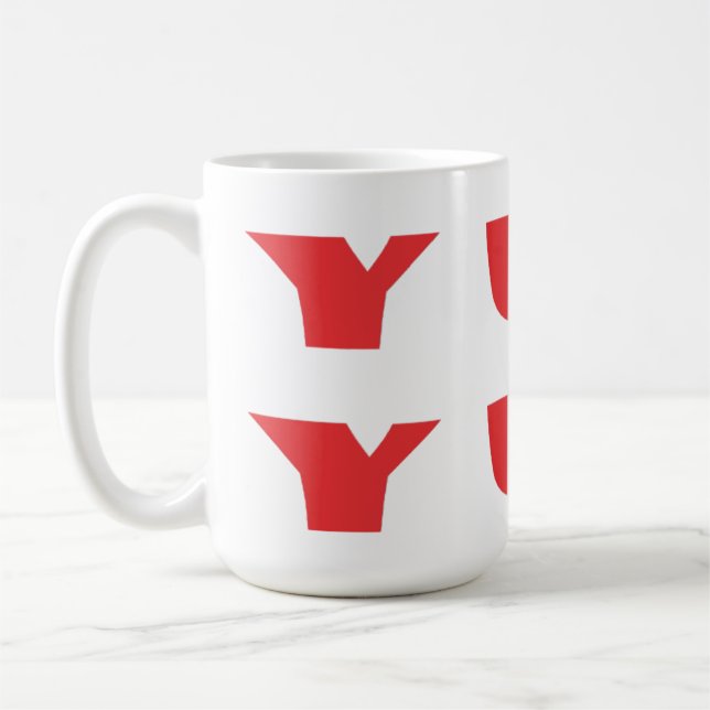 funny food joke words and pattern coffee mug (Left)