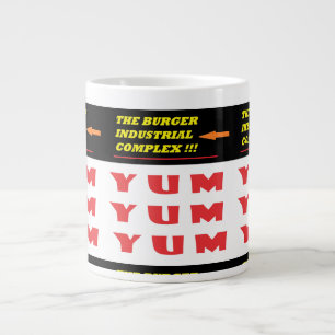 funny food joke words and pattern large coffee mug