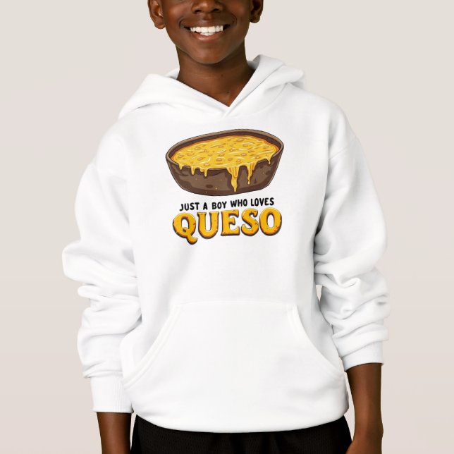 Funny Food Lover Gift: Just a Boy Who Loves Queso (Front)