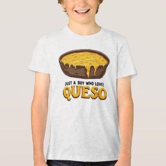 Funny Food Lover Gift: Just a Boy Who Loves Queso Tri-Blend Shirt