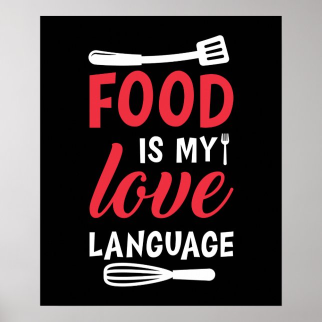 funny food lovers word art  poster (Front)