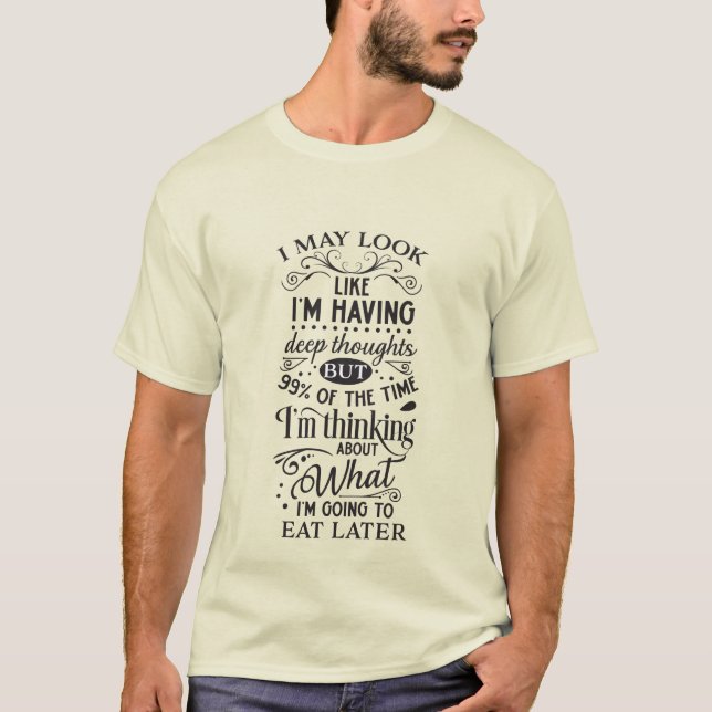 funny food lovers word art T-Shirt (Front)