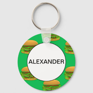 Funny Food Pattern Key Ring