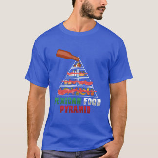 Funny Food Pyramid Hot Sauce Meican Food Lover boy T-Shirt