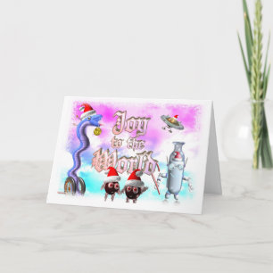 Funny food robots send Holiday Greetings Card